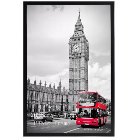 Giftgarden 12x18 Poster Frame Display 12 x 18 Inch Photo Picture Frame for Wall, Black, 1 Pack