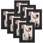 Giftgarden 5x7 Picture Frame Set of 7, Black 5 by 7 Gallery Photo Frames for Wall and Tabletop Display