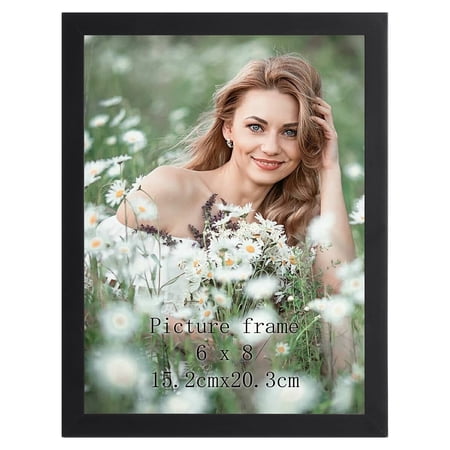 Giftgarden 6x8 Picture Frame, Black Photo Frame 6 by 8 for Wall Tabletop Display, Single