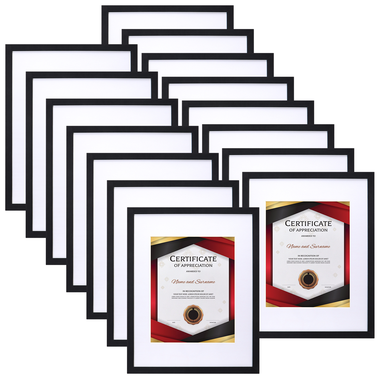 Lawrence Frames Dual Use Document Frame Black, 0.79 in.