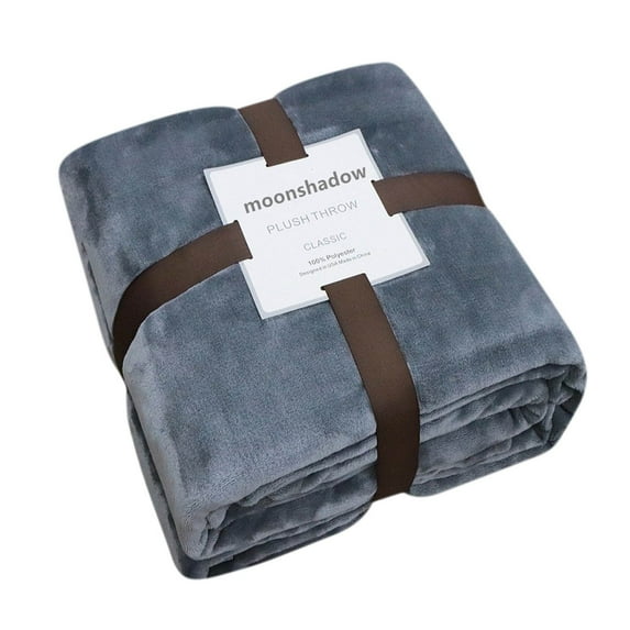 Gifting & More Matoen Fleece Throw Blanket for Couch - Super Soft Cozy Blankets for Women, Cute Small Blanket for Girls, Dark Gray, 13x13.4 Inch