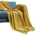 thumbnail image 1 of Gifting & More Matoen Throw Blanket Textured Solid Soft Sofa Couch Decorative Knitted Blanket, 50x59.8 Inch, 1 of 5