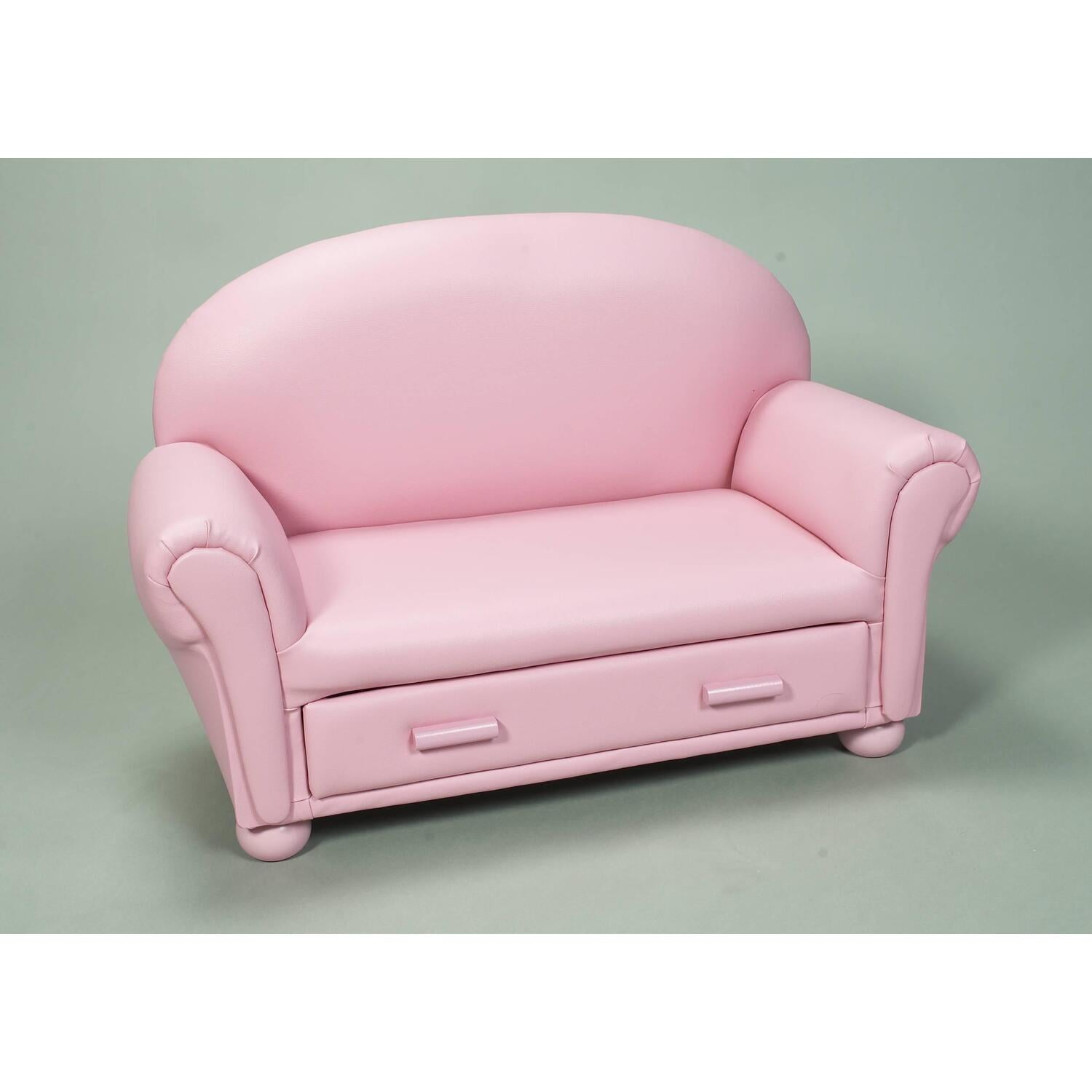 Gift Mark Child's Upholstered Chaise Lounge w/ Drawer-Color:Pink ...