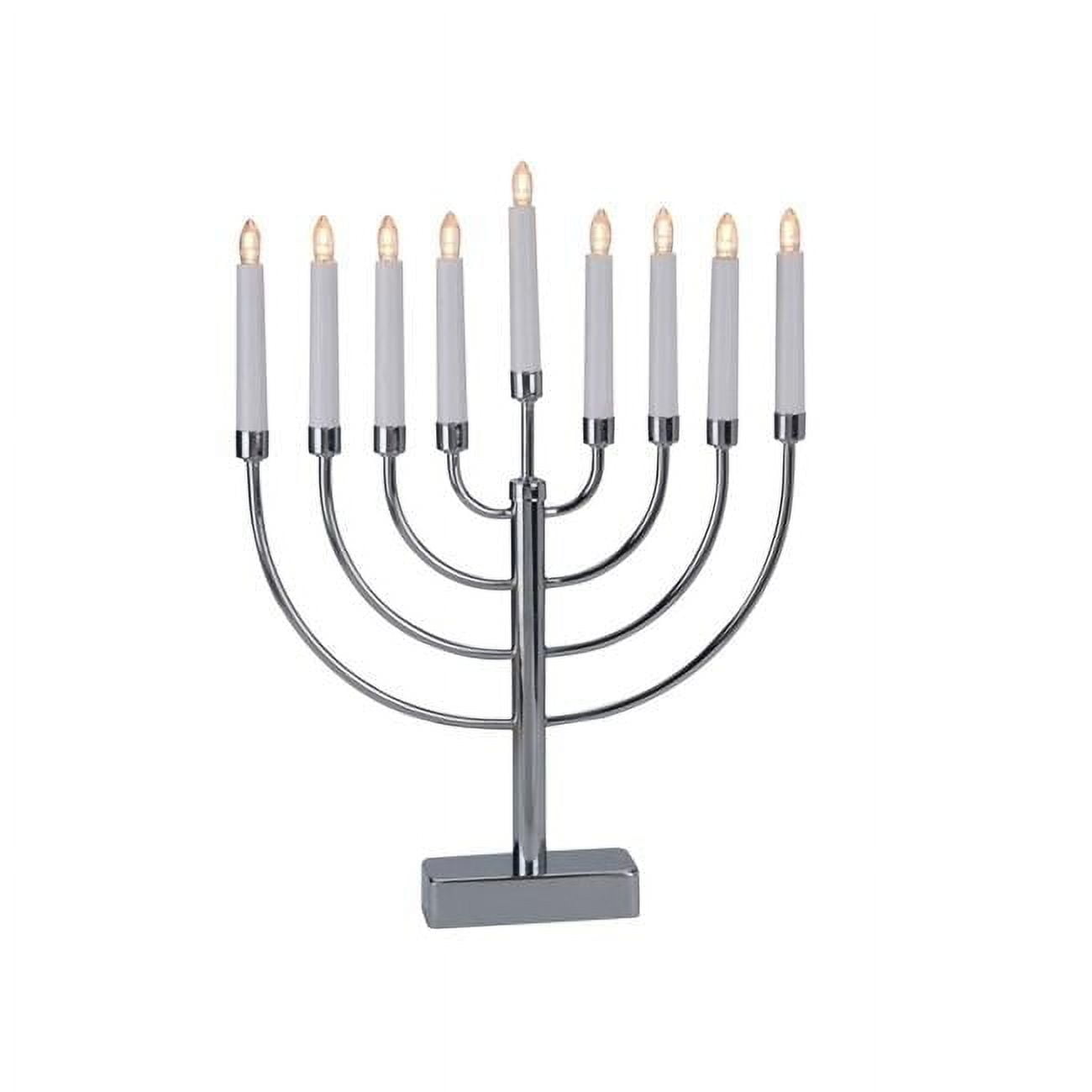 Giftmark EM-661-C Menorah with Chrome Plated Candle Holder
