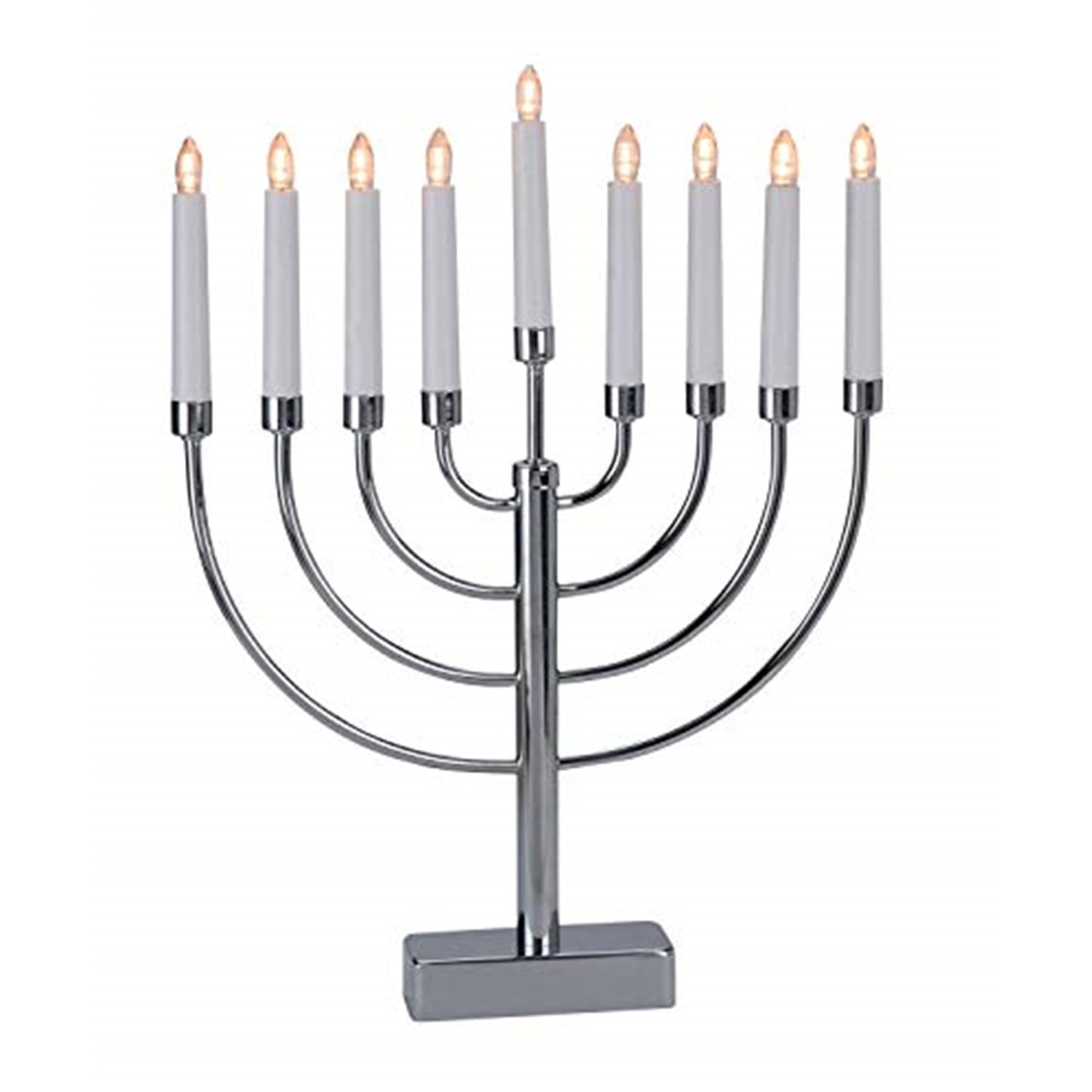 Giftmark EM-661-C Menorah with Chrome Plated Candle Holder