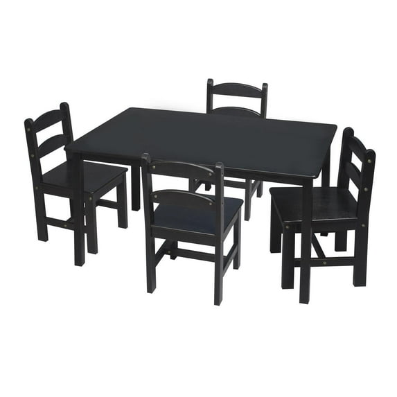 Gift Mark Gift Mark Espresso Rectangle Square Table with 4 Chairs
