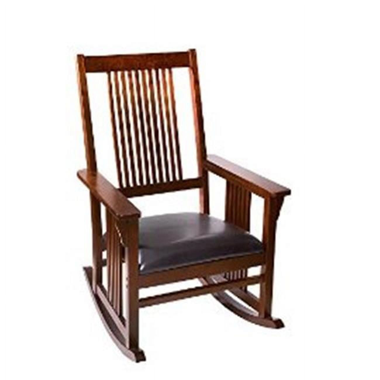 Giftmark Mission Style Adult Rocking Chair with Upholstered Seat ...