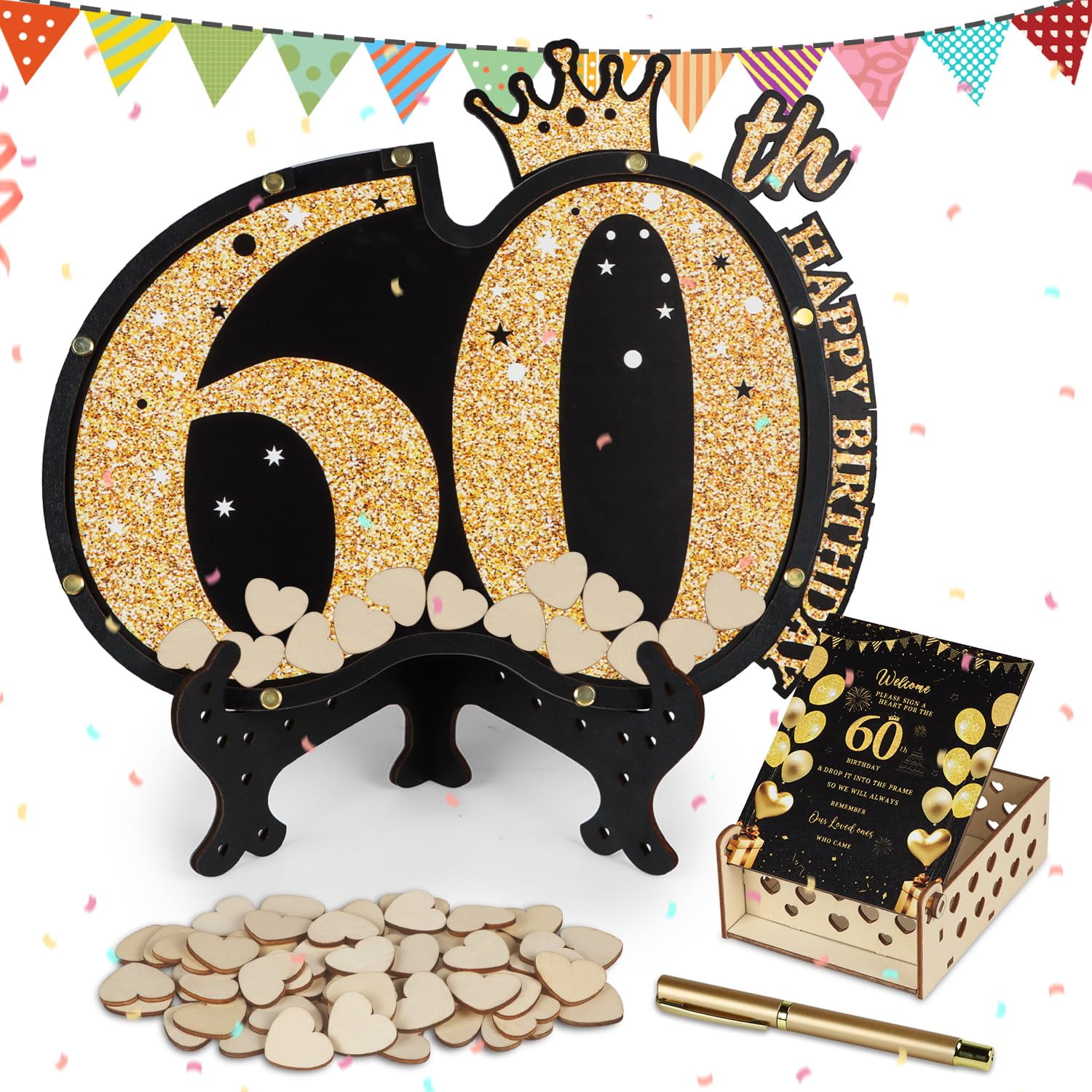 Giftota Black Gold 60th Birthday Party SMRDecorations for Happy 60th — free download