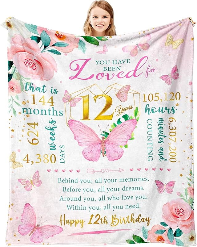 Gifts for 10 Year Old Girl 10th Birthday Gifts for Girls Presents for Ten Year Old Girl Birthday Gifts Ideas for Girls Age 10 Double Digits Birthday Decorations for Girl Throw Blanket 60 X50 Walmart.c...