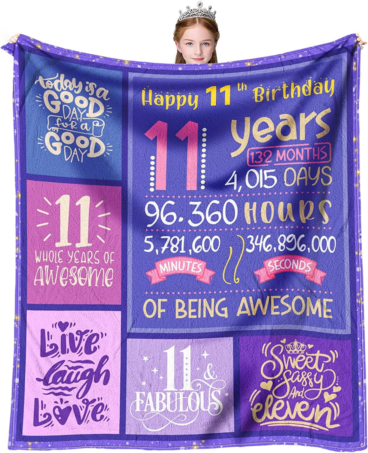 Gifts for 11 Year Old Girls - 11 Year Old Girl Birthday Gifts Throw ...