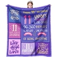 thumbnail image 1 of Gifts for 11 Year Old Girls - 11 Year Old Girl Birthday Gifts Throw Blanket 60 x 50 inch - 11 Year Old Girl Gift Ideas - 11th Birthday Decorations for Girls - Birthday Gifts for 11 Year Old Girls, 1 of 6