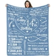 thumbnail image 1 of Gifts for 14 Year Old Girl Birthday Blanket 50" X 60",Best 14 yr Old Girl Gift Ideas for Birthday from Parents or Friends,Teen Girls 14th Birthday Decorations, 1 of 1