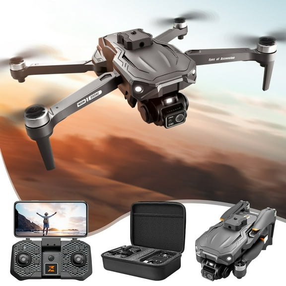 Gifts for 16 Year Old Boys,FPV Drone with ESC Camera Brushless Motor Drones.4G Quadcopter with LED Light Night Vision Pan Tilt Shockabsorber Altitude Hold Obstacle Avoidance,Black