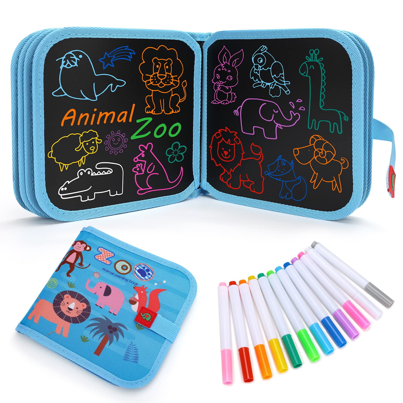 Gifts for 3-4-5-6 Year Olds Boys Girls Kids Jouet Enfant 3 4 5 6 Ans Garçon Fille Drawing Board Book Writing Travel Toys for 3-6 Year Olds Toddlers Toys Age 3 4 5 6 Birthday Gifts for 4-5-6-7 Kids