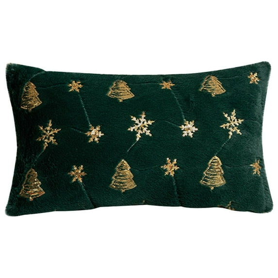 Gifts Under $5 Caoblia Christmas Pillow Covers 12x20 Inch Snowflake Merry Christmas Throw Pillow Covers for Couch Bedroom Sofa Living Room Home Decor Luxury Style, Christmas Decorations