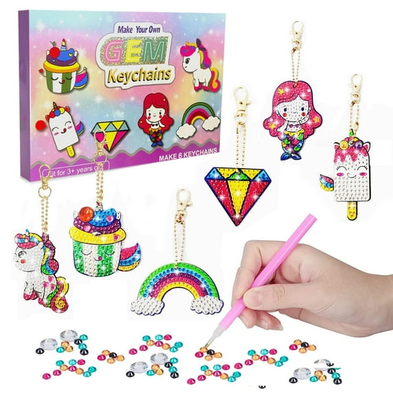 Gifts for 6 7 8 9 10 Year Old Girls:Toys for 7-12 Year Olds Girls Craft Kits for Kids,Presents for 6-10 Year Old Girls Diamond Art for Kids Birthday Presents Diamond Painting Mosaic Kits for Children