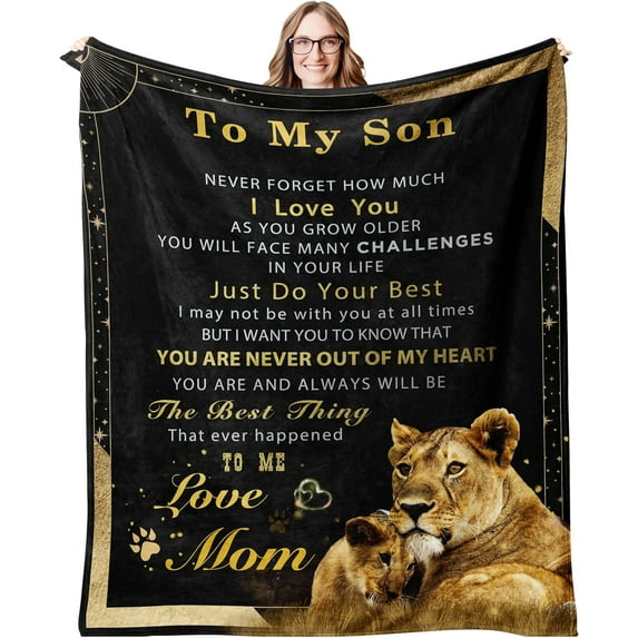 Gifts for Adult Son Birthday Gifts for Son from Mom to Son Gifts for 18 Year Old Boy, Son Gifts from Mom and Dad Gift for Son Gifts from Dad, Gifts for My Son Blanket from Mom 50"x60"in