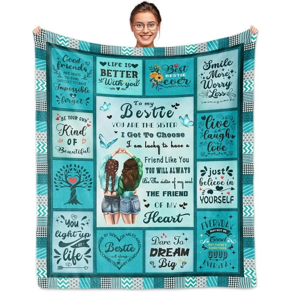 Gifts for Best Friends Women, Friend Gifts for Women, Best Friend Birthday Gifts/Friends Birthday Gifts for Women, BFF Gifts/Friendship Gifts for Women, Friends Blanket 60”X50”