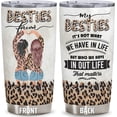 thumbnail image 1 of Gifts For Your Bestie Forever - Leopard Print For Bestie Couple Friend with Meaningful Quote - Christmas Birthday Gifts Idea For Best Friend Women - 20 Oz Stainless Steel Insulated with Lid, 1 of 6