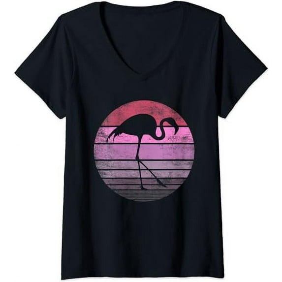 Gifts Bird Vintage Animal Silhouette V-Neck T-Shirt
