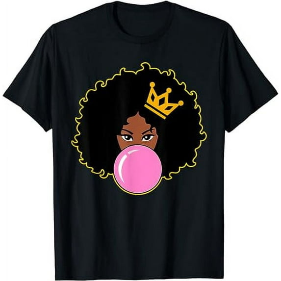 Gifts Black Girl Magic Pink Bubblegum Poppin Melanin Queen T-Shirt