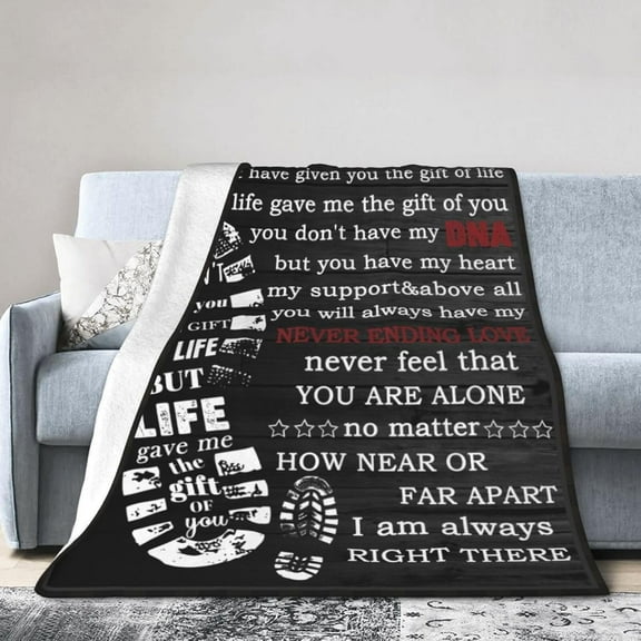 Gifts Bonus Dad Step Son Blanket from Stepdaughter Stepson Step Up Daddy Gifts for Fathers Day Birthday 50"x60" in