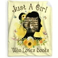 thumbnail image 1 of Gifts for Book Lovers Women Girls - 40x50 Inches Books Throw Blanket for Reading Lovers Bookish - Aesthetic Soft Fuzzy Blankets for Couch, Sofa - Yellow Bed Bedroom Decor, 1 of 6