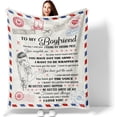 thumbnail image 1 of Gifts for Boyfriend, Boyfriend Gifts Blanket, Birthday Gifts for Boyfriend, Boyfriend Best Gifts from Girlfriend, Anniversary Romantic Unique Gift Ideas for Him, to my Boyfriend Throw Blanket 60"x 50", 1 of 1