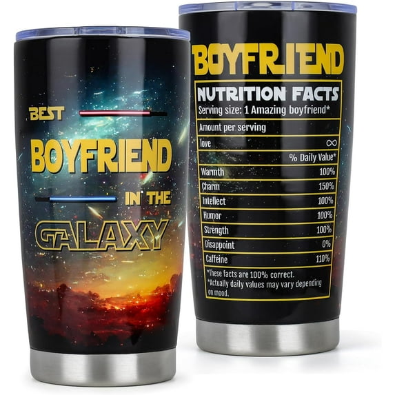 Gifts for Boyfriend, Cool Birthday Gifts for Boyfriend, 20oz Insulated Tumbler Valentines Day Boyfriend Gifts Ideas, Anniversary Christmas Gifts for Boyfriend, Cute Cup Boyfriend Gifts from Girlfriend