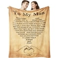 thumbnail image 1 of Gifts for Boyfriend Husband Blanket, I Love You Gifts for Him, Romantic Gifts for Men, Anniversary Birthday Gifts for Boyfriend, Anniversary Wedding Gifts for Husband Throw Blankets, 1 of 9