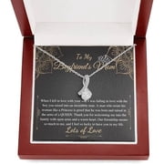 Gifts for Boyfriends Mom Necklace Birthday Gift for Boyfriends Mom, Christmas Gift for Boyfriends Mom From Girlfriend Alluring Beauty Necklace With Card Boyfriends Mother Gift