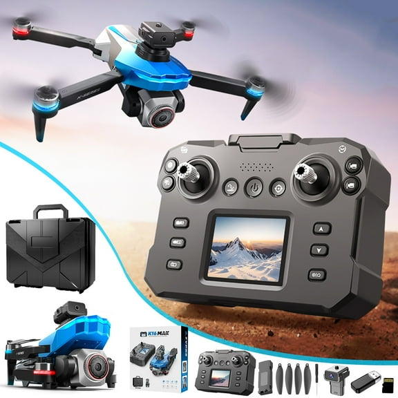 Gifts for Boys 8-12,Drone with 1080P Screen Remote Control Brushless Motor and Cool Lights Drones with Storage Card Rc Quadcopter Altitude Hold Obstacle Avoidance for Kids Adults