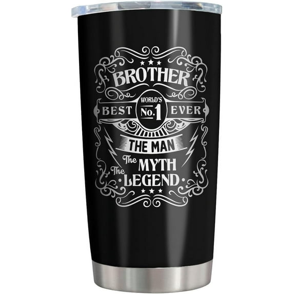 Gifts for Brother, Best Brother Gifts from Sister/Brother, Birthday Gifts for Brother, Birthday/Graduation Gift for Brothers Adult, Funny Adult Brother Gift Ideas, Gifts for Men Brother Tumbler 20OZ