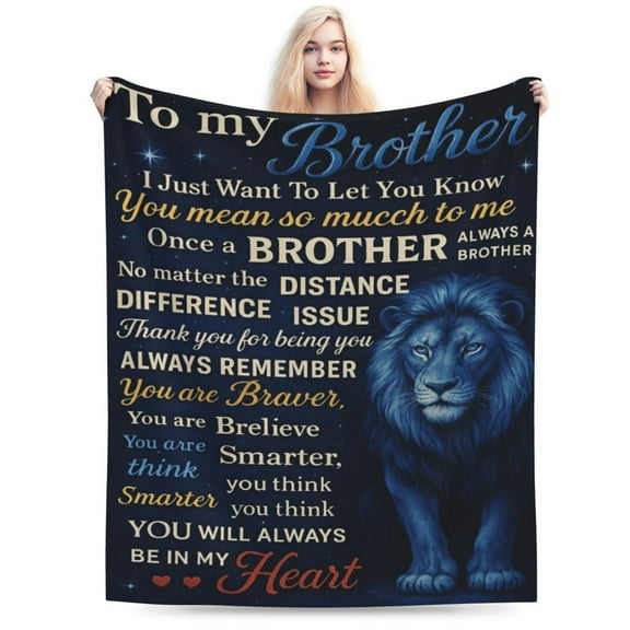 Gifts for Brother - Big Brother Gift Blanket - Birthday Gifts for Brother - Gift for Brother from Sister Brother- Funny Brother Presents - Cool Little Brothers Graduation Gi 50x40