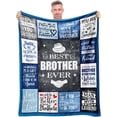 thumbnail image 1 of Gifts for Brother, Brother Gifts from Sister, Brother Birthday Gifts for Brother Adult, Brother Gifts for Christmas Birthday, Big Brother Gifts, Funny Brother Blanket 50"x60" Gifts Ideas, 1 of 6
