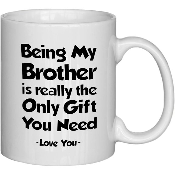 Gifts For Brother,Brother Mug Cup,Being My Brother Coffee Mug,Brother Mugs,Brother Ceramic Mug-11Oz Coffee Milk Mug Cup,Brother Gifts From Sister,Brother Birthday Gift(White)