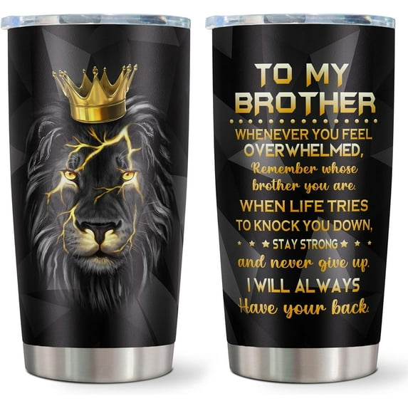 Gifts for Brother, Gifts for Brother Adult, Big Brother Gifts for Boy, Unique Brother Gifts from Sister, Birthday Gifts for Brother, Best Funny Brother Gifts Tumblers Mug 20oz(1pc)