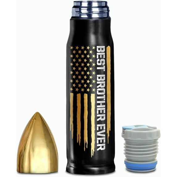 Gifts for Brother from Sister, Best Brother Ever Gifts - 17oz Bullet Tumbler, Birthday Gifts for Brother, Best Brother Coffee Tumbler, Father Day Gift for Brother, Adult Brother Wedding Presents Ideas
