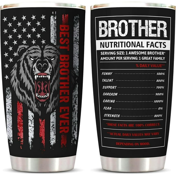 Gifts For Brother Tumbler, Brother Gifts From Sister, Big Brother Gift, Best Gifts For Brother Adult, Cool Brother Graduation/Birthday Gift From Brother - To My Brothers Coffee Cup 20oz
