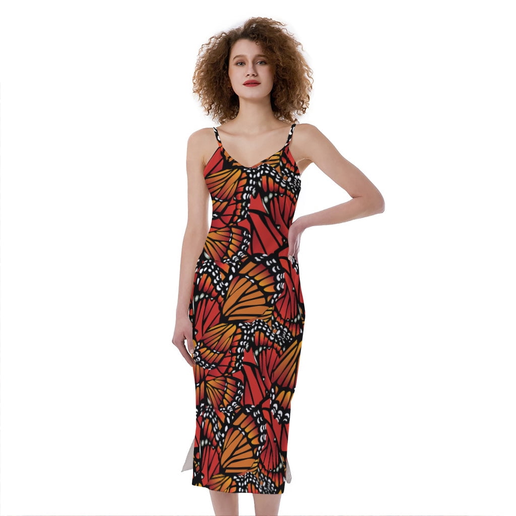 knee length dresses for ladies Saloni | Camille Long Dress in Black Monarch Embroidery