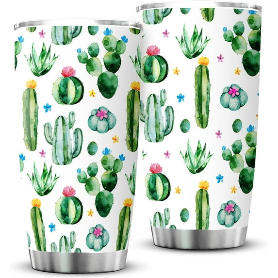 Gifts for Cactus Lovers Gifts for Cactus Lovers Tumbler Cute Plant Gifts for Women Plant Lady Gifts Cactus Insulated Stainless Steel Travel Tumbler With Lid 20 OZ