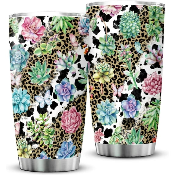Gifts for Cactus Lovers Gifts for Cactus Lovers Tumbler Cute Plant Gifts for Women Plant Lady Gifts Cactus Insulated Stainless Steel Travel Tumbler With Lid 20 OZ