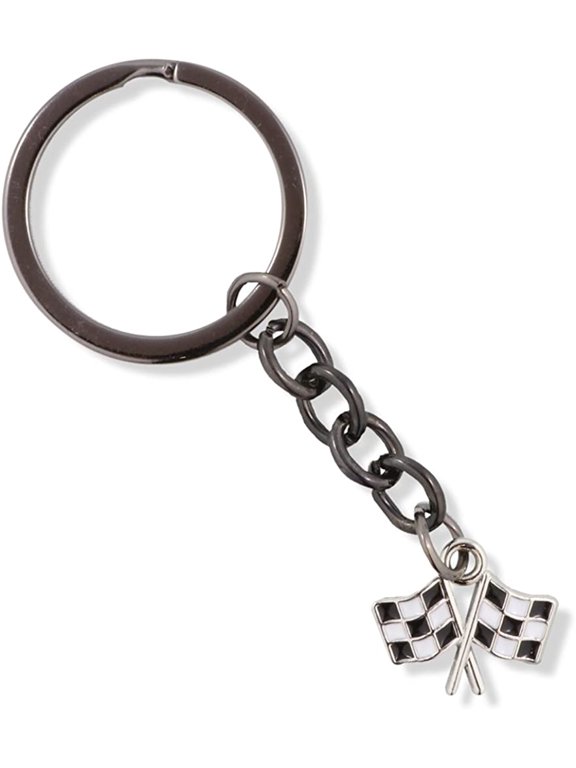 Gifts for Car Guys | Checkered Flag Keychain or Racing Gifts for Guys and Car Accessories for Men Gadgets as Great Gifts for Car Lovers or Car Gifts for Men and Women who Need a Great Car Keychain