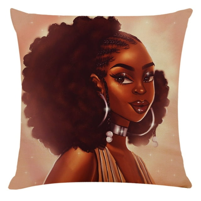 Gifts for Christmas Bidobibo African Woman Pillow Cases,Black Art