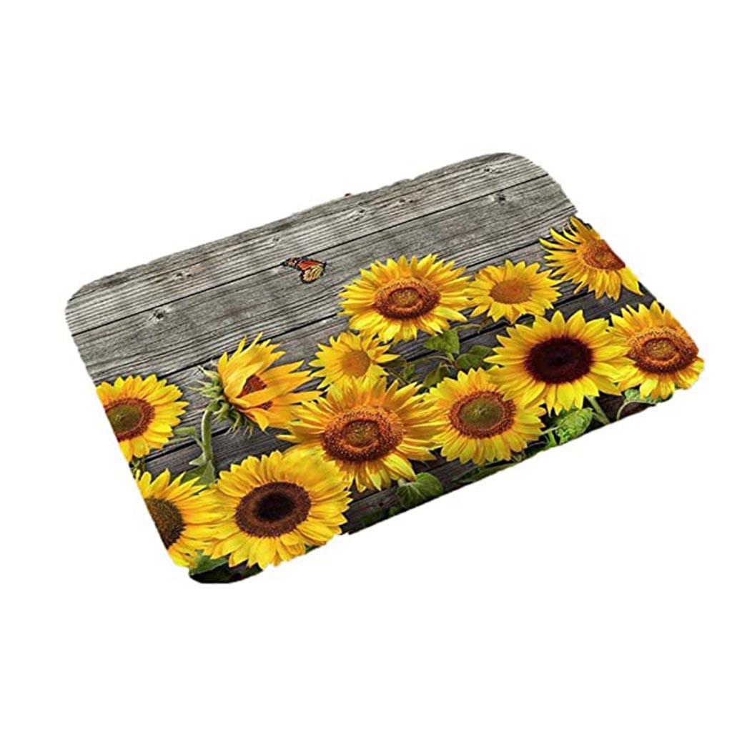 Gifts for Christmas Bidobibo Front Door Mat Welcome Mats - Indoor Outdoor Rug Entryway Mats, Ideal for Inside Outside Home High Traffic Area, 23.6 x 15.7 inches (Sunflower) - image 1 of 2