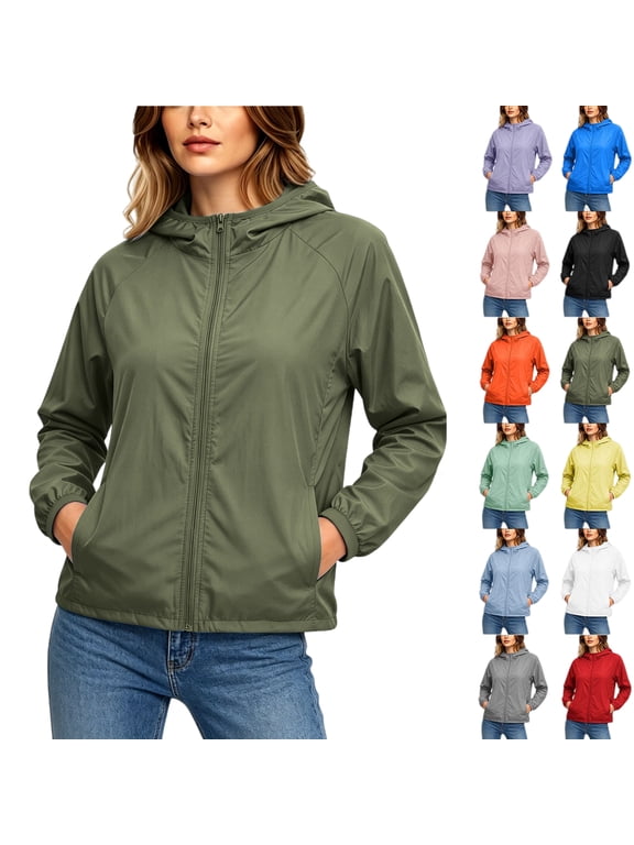 Summer Sunscreen Clothing Women Men Windproof Jacket Outdoor Sports Dry Windbreaker Coat Top