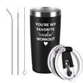 thumbnail image 1 of Gifts for Couples Newlywed Husband His Boyfriend, You''re My Favorite Cardio Workout Travel Tumbler for Valentine''s Day Birthday Engagement Wedding Anniversary, 20 oz Stainless Steel Tumbler, Black, 1 of 6