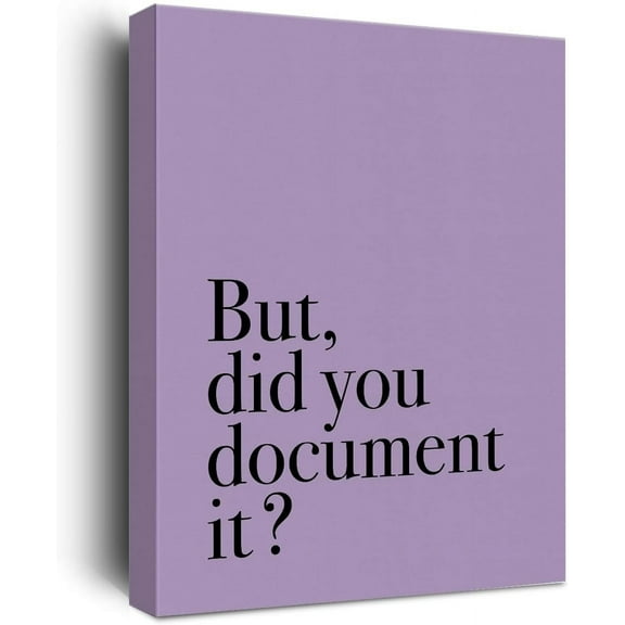 Gifts for Coworkers Employee Appreciation Gifts Canvas Wall Art Framed Art Paintings Wall Decor Artwork Office Humor Funny Office Gifts Posters for HR Boss Accountant Home Office Decor Purple