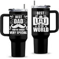 thumbnail image 1 of Gifts for Dad, 40 Oz Stainless Steel Dad Tumbler with Handle & Straw & Lid, Daddy Gift, Present for Father from Daughter Son, Birthday Gift for Daddy Men, New Father Gifts, 1 of 6