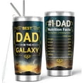 thumbnail image 1 of Gifts for Dad, Birthday Gift for Father from Daughter Son, Christmas Coffee Cups, Gifts for Cool Papa, New Dads, Galaxy Dad Nutrition Facts Mug, Best Daddy In The Galaxy Mugs, 20 Oz Tumbler, 1 of 6